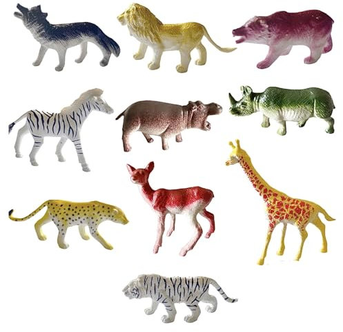 YUNHENTONG Waldtiere Figuren Set, 10 PCS Tierfiguren Set, Tier Figuren, Figuren Kinder, Tiere Figuren, Mini-Tierfiguren, Kleine Tiere Figuren, Geeignet für Kinder, Lernspielzeug, Partyspielzeug (B)