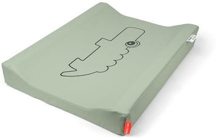 Done by Deer Wickelauflage easy wipe Croco Grün - Wasserfeste Oberfläche - OEKO-TEX® zertifiziert - Bezug: 100% Polyester mit PU verstecktem Reißverschluss. Füllung: 100% PU-Schaum