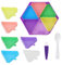 COMNICO Diamond Art Painting Trays, 9Pcs Diamond Art Painting Tools and Accessories Kits Divided Colorful Trays with Brush and Spoon Bead Sorting Trays Organizer for DIY Art Craft