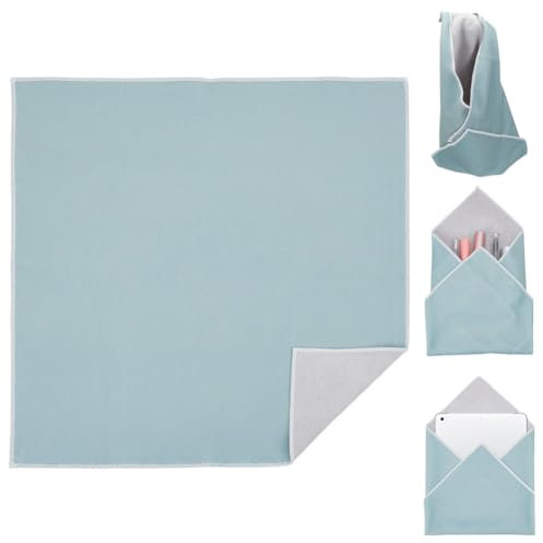 CREATCABIN Protective Wrap for Camera Wrap Magic Gear Storage Bag Self-adhesive Scratch Prevent Cosmetic Travel Product Storage Lens Pouches Soft with Sticky for Camera Tech Gear 13.77x13.77 Inch