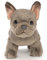 Uni-Toys - Französische Bulldogge (grau) - Ohne Leine - 26 cm (Länge) - Plüsch-Hund - Plüschtier, Kuscheltier