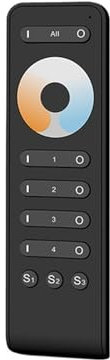 V2-S 12V 24V DC CCT LED-Controller 1CH*5A 2-Draht 2,4G Empfänger WW CW Dual-Weißlicht-Fernbedienung, geeignet for CCT-LED-Lichtleisten(RS2 Remote Only)