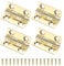 M METERXITY 4-Pack Small Door Hinges, 5/7in (18mm) Brass Interior Door Folding Butt Mini Hinges with Screw for Wooden Box/Jewelry Box/Cabinet