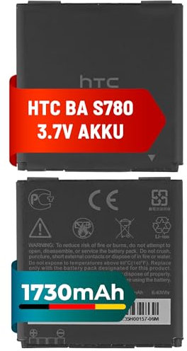Mpsmobile® HTC Akku für EVO 3D, Radar, Sensation, Sensation XE, Sensation XL, Titan – BA S780 | 1730mAh | kompatibel mit HTC Sensation