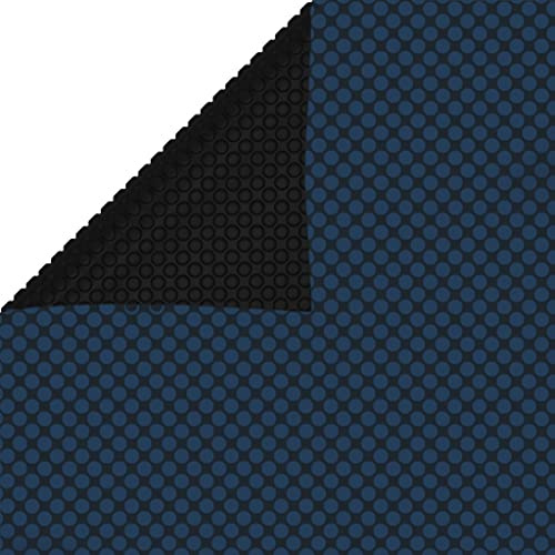 Massbinet Treibende Pool-Solarplane PE 400x200 cm Schwarz und Blau