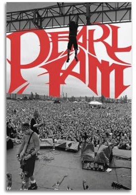 AUEYQWHE Pearl Jam Poster, Wandkunst, ästhetisches Cover, Poster, Design, Gemälde für Wohnzimmer, Schlafzimmer, 20 x 30 cm, ungerahmter Stil