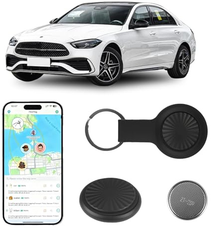 GPS Tracker for Vehicles Compatible with iOS Android System No Monthly Fee | Portable Mini Car Tracker 7 day Track Playback Globally Applicable 365-Day Battery Suitable for Kids Dog Pets Valuables