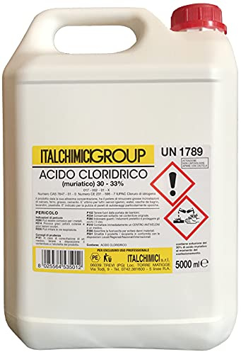 ACIDO CLORIDRICO MURIATICOPURO AL 33% 5 LT - PZ 1