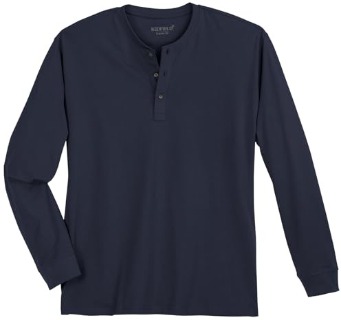 Redfield Serafino Langarmshirt XXL Übergröße Navy