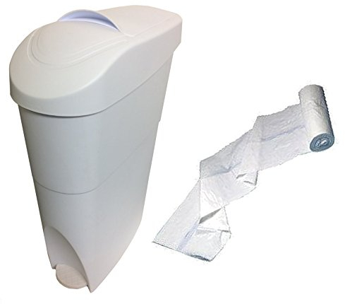 EHCW 19 Litre Sanitary Waste Bins Ladies plus 50 Liners, Feminine Hygiene Disposal Sani bin