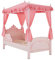 Premier Housewares Princess Palace Bed, Fabric, Iron, MDF, Melamine, Plywood, PVC, UV Paint, Zinc, Pink, Single