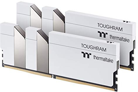 Thermaltake TOUGHRAM White DDR4 4000MHz C19 16GB (8GB x 2) Memory Intel XMP 2.0 Ready with Real-Time Performance Monitoring Software R020D408GX2-4000C19A