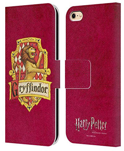 Head Case Designs Offizielle Harry Potter Gryffindor Kamm Sorcerer's Stone I Leder Brieftaschen Handyhülle Hülle Huelle kompatibel mit Apple iPhone 6 / iPhone 6s