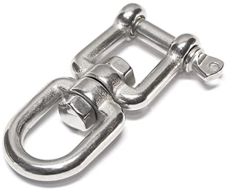 Ankerwirbel/Wirbelschäkel/Kettenwirbel/Kettenverbinder/Verbinder aus Edelstahl (Auge-Gabel, 6 mm)