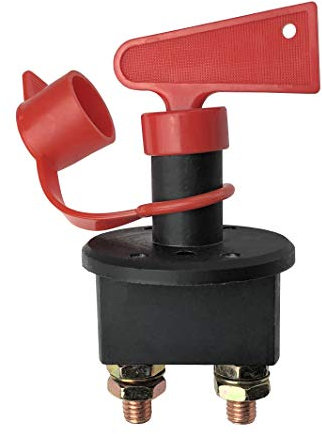 MGI SpeedWare Battery Isolator Disconnect Kill Switch for 12v/24v Automotive and Marine (with Key)
