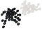freneci 100x Clip en Caoutchouc Charms Bouchon De Sécurité Perles Fit Bracelets De Chaîne De Charme - Noir + Clair, 5x2mm