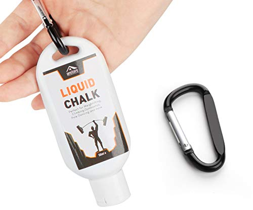 Anstore Flüssigkreide, 50ML Flüssig Kreide Sportkreide Hervorragende Griffigkeit und Schweißfreie Hände für Gewichtheben, Liquid Chalk Flüssiges Magnesia für perfekten Grip beim Sport, Klettern