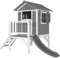 AXI Spielhaus Beach Lodge XL in Grau mit Rutsche in Grau | Stelzenhaus aus FSC Holz für Kinder | Kleiner Spielturm für den Garten.