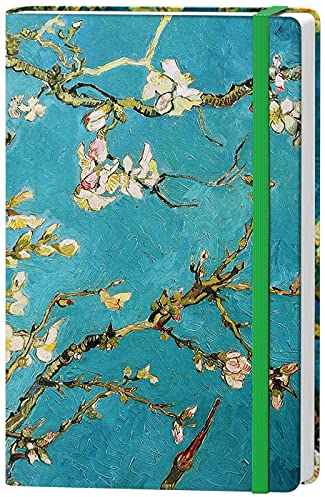 HUAMXE Liniertes Tagebuch Notizbuch, Hardcover, Medium 14,5 x 21,3 cm, 160 Seiten Dickes Papier, Süße Frauen Ästhetische Blumen A5 College liniert Notizbuch für Journaling Schreiben Arbeit Grüne Blume