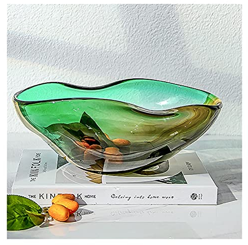 DUNAKE Bols Keys,Creative Multi Snack Plateau Plateau de Bol à clés de Fruits en Verre dégradé Convient à Toutes Sortes de Cadeaux de Vacances,Uniques Faits à Main,Bol à clés