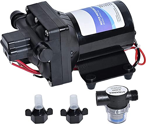 BE034-N Pompa acqua 4008-101-E65 42-Series 12V 3.0GPM 55PSI Compatibile con camper, barche, yacht e barche - Autocadescante 9.8 piedi