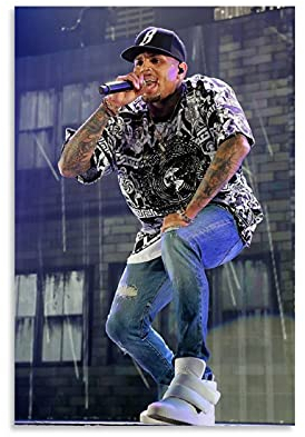 Chris Brown Performance-Poster und Leinwand-Kunstdruck, modernes Familienschlafzimmer, ästhetische Dekoration, 20 x 30 cm