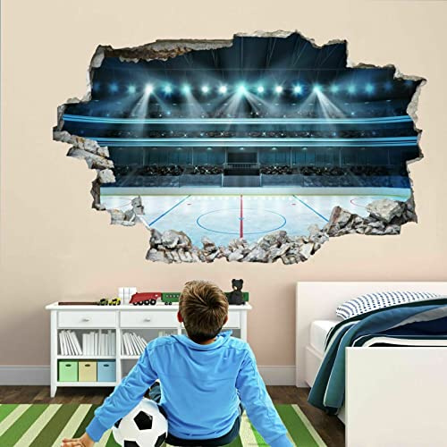 Eishockeystadion Arena Lichter Sport Wandkunst Aufkleber Wandtattoo Poster