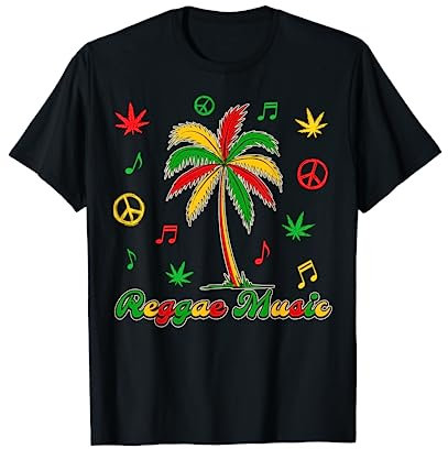 Reggaeton Reggae Palmen Musik T-Shirt