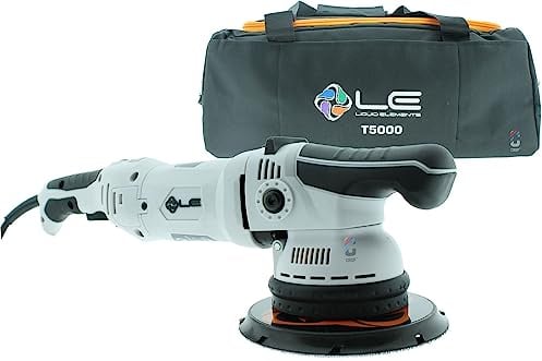 Liquid Elements Poliermaschine Auto Exzenter - Transporttasche und Kohlebürsten Inklusive - Politur Auto für Sie - praktische Handauflage - Auto Poliermaschine - LED Sensoren (T5000 V2)