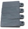Lot de 4 cales en caoutchouc souple pour fenêtre ou porte Gris foncé