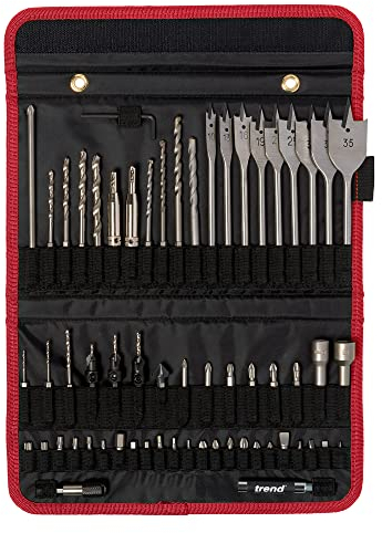 Trend Quick Release 60-teiliges Set im Werkzeughalter, Enthält eine Auswahl an Schraubendreher-Bits für verschiedene Schraubentypen, QR/SET/2