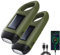 PKKP Handkurbel Wiederaufladbare Taschenlampe, 2PCS Solar LED Taschenlampe mit Powerbank, Dynamo Taschenlampe USB Aufladbar mit Wandern Schnalle, Taschenlampe Kurbel für Notfall/Outdoor/Camping