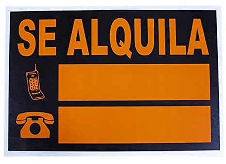 CABLEPELADO Cartel Se Alquila | Inmobiliaria | Resistente PVC | Reflectante | 33 cm x 23 cm | Para Lugares Públicos, Zonas de Exterior y Obras