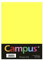 Campus - Lot de 100 feuilles de papier couleur A4 80 g/m² 210 x 297 mm - Doux au toucher - Parfait pour reliure, bureau, dessin et travaux manuels - Jaune fluo