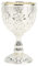 Coupe à Vin en Métal Gaufré, Gobelet Calice Fabriqué à la Main Vintage en Cuivre Pur Gravure Motif Fleur en Métal Gaufré Vin Liqueur Tasse Verre à Liqueur pour la Décoration de la(Argent)