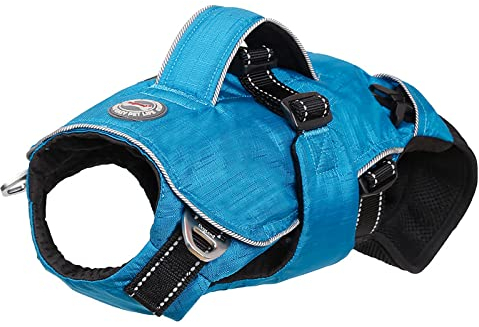 PETCUTE Haustier Rucksack Hundetragetasche,Verstellbare Brust Hunderucksack für Klein Hunde Katzen,Tragbare und Atmungsaktiv Haustier Tragetasche mit reflektierendem Band,Bis zu 15 kg,für Reisen