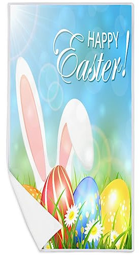 WowPrint Ostereier Hase Frühling Schnell Trocknendes Handtuch Niedlich Ostern Mikrofaser Handtücher für Strand Sport Fitnessstudio Spa Yoga Badezimmer