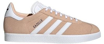 adidas Scarpe Gazelle Unisex - Lifestyle, Athletic & Sneakers, Halo Blush/Cloud White/Core Black, 7.5 US