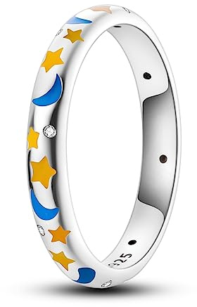 MULA 925 Sterling Silber Ringe für Damen Schmuck Sparkling Cubic Zirkonia Row Eternity Band Ring bunt mit Verschiedenen Stil für Sie Größe 6-9