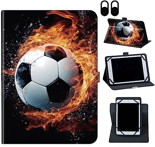 for Nokia T10 Tablet Case/for Nokia T10 8 inch 2022 Tablet Case, 360 Degree Rotating Stand and Magnetic Closure Case for Nokia T10 (Model TA-1472) Tablet 8 inch 2022 Release,Fire Football