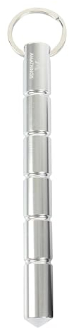 AMATHINGS Survival Kubotan Silber – Druckverstärker mit Handschlaufe – Extra Stark für Notsituationen als Notfallhammer Glasbrecher & Schlüsselanhänger – Effektive Selbstverteidigung