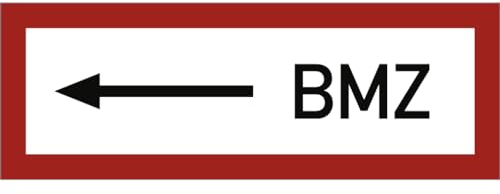 Dreifke® Schild BMZ linksweisend, Alu, reflektierend RA1, 297x105 mm