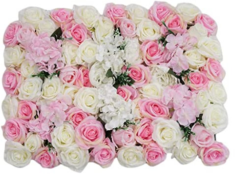 Tiuimk Panneau mural en forme d'hortensia avec roses et roses
