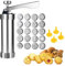 Yianyal Pressa per biscotti da forno | Pressa professionale per biscotti, pressa per biscotti classica in acciaio inox per la cottura, kit per biscotti con 20 dischi decorativi e 4 punte per glassa