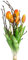 Botanic-Haus künstliches Tulpenbündel mit Zweigen bestehend aus 2 Tulpen und 3 Tulpenknospen, Farbe: orange-gelb real Touch