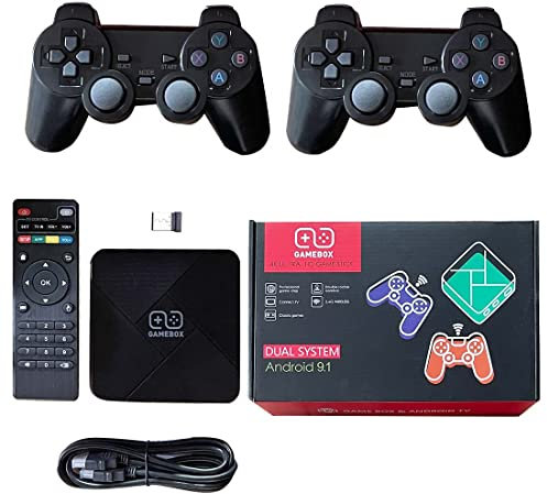 G5 Wireless Retro Game Stick, HD Mini Arcade Retro Video Game Console with 2.4G Wireless Dual Controllers 64G & 15,000 Games, Gift for Teens, Adult