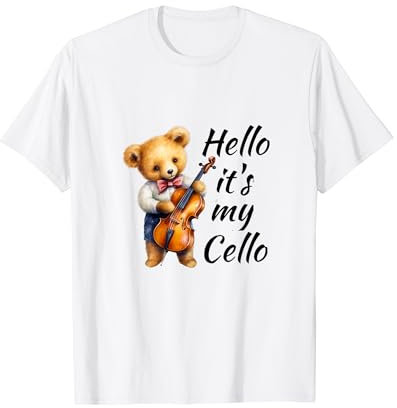 Hello it' s my Cello Cellofan Violoncello Bär Cellist T-Shirt