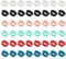 FUIPVGI 48 Stück Mute Style Pack für Ohrstöpsel Mute Style Pack für Earplugs Silikon Ohrstöpsel Mute Insert Style Pack Ohrstöpsel Zubehör für Zusätzliche 5 dB Geräuschreduzierung Ohrstöpsel (6 Farben)