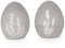 Logbuch-Verlag 2 Ostereier Deko Eier aus Beton grau weiß Blumen 7 x 9 cm Figuren Ostern Geschenk
