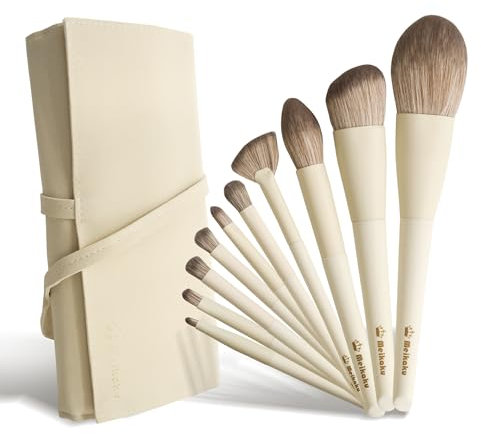 Meikaku 10-teiliges Make-up-Pinselset – Premium Makeup-Pinsel für Foundation, Contouring & Lidschatten – Brush Set Make-up Schminkpinsel-Set mit praktischer Kosmetiktasche